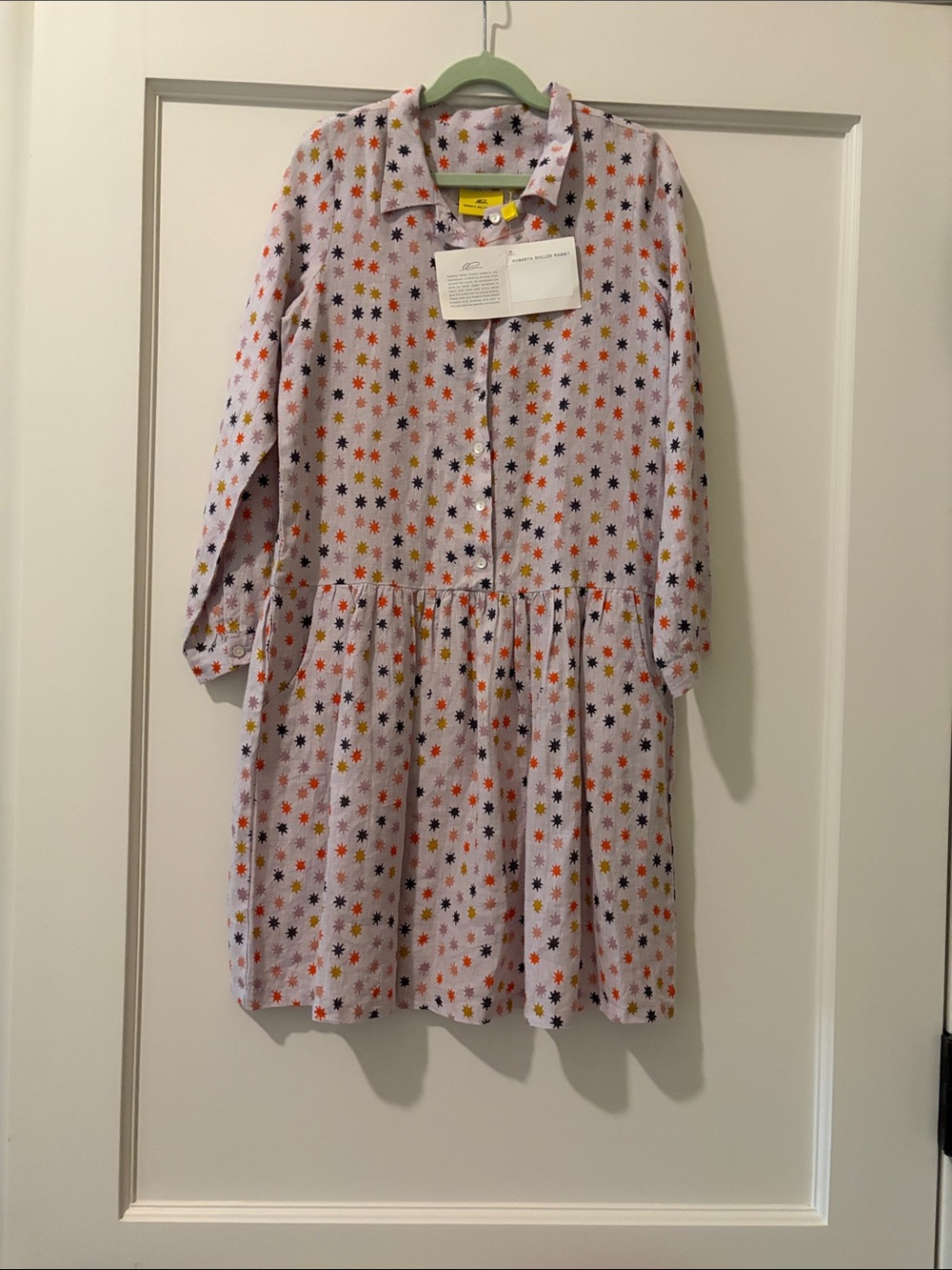 Roberta Roller Rabbit Lavender Star Print Button-Front Dress